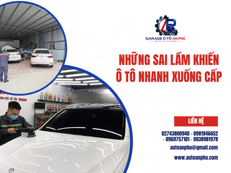 Những sai lầm khiến ô tô nhanh xuống cấp