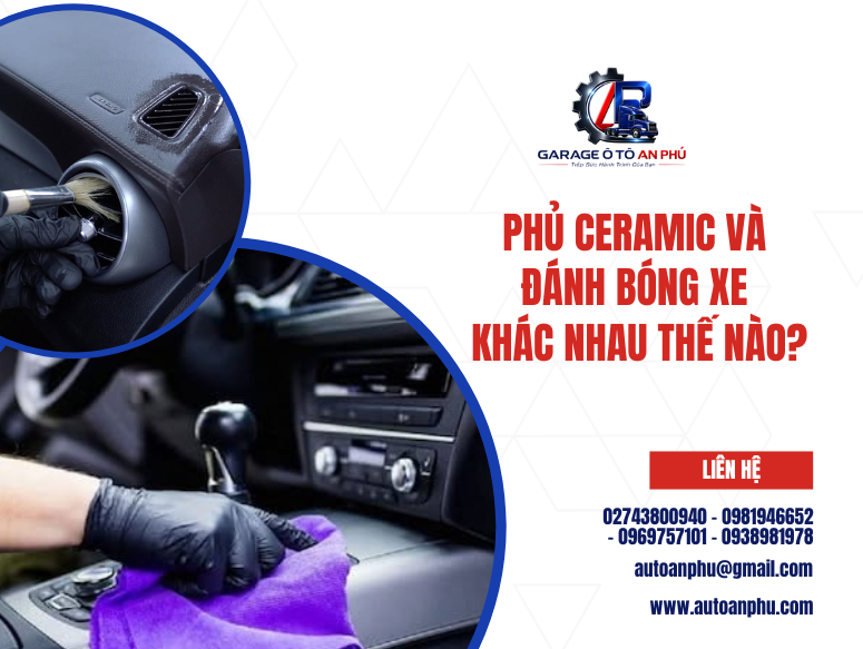 Phủ Ceramic và đánh bóng xe khác nhau thế nào?
